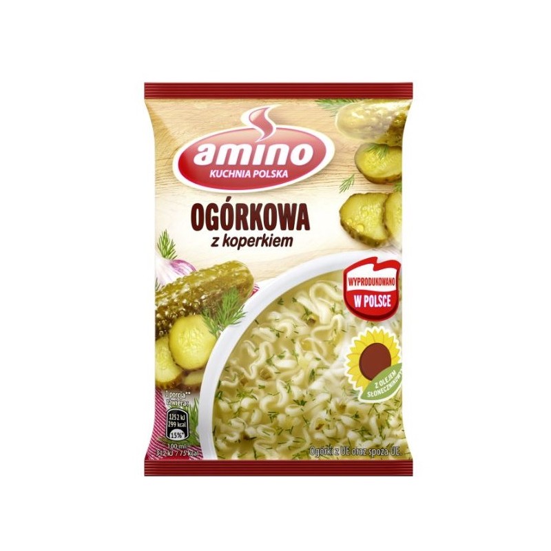 Amino zupa ogórkowa z koperkiem