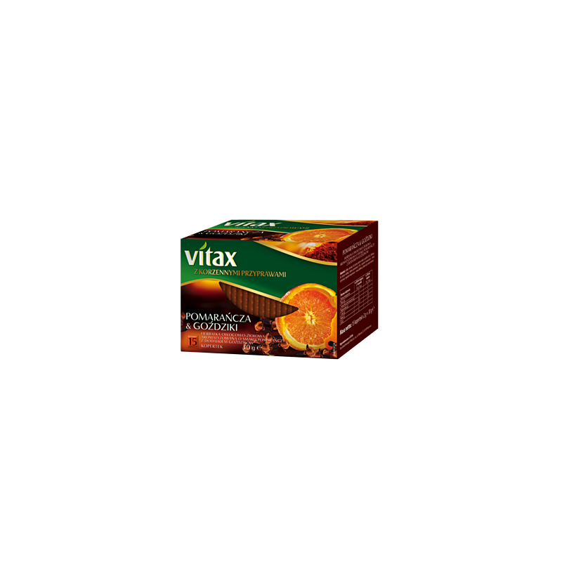 Vitax herbata owocowa zimowa pomarańcza & goździki 15t.