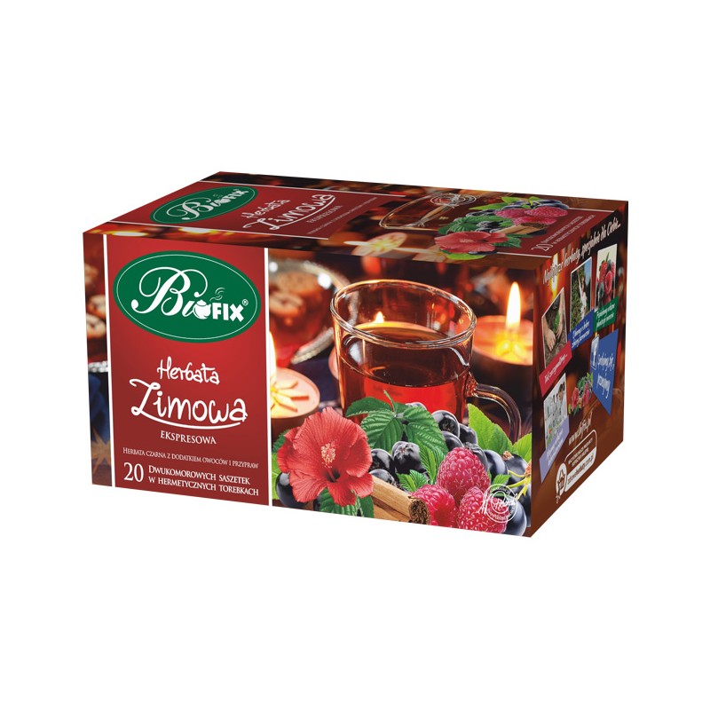 Bifix herbata zimowa ekspresowa czarna z dodatkiem owoców i przypraw 20 t.