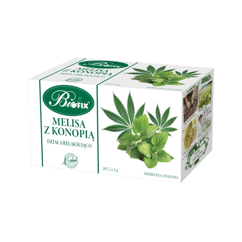 Bifix melisa z konopią herbata ziołowa relaksująca cannabis 20 t.