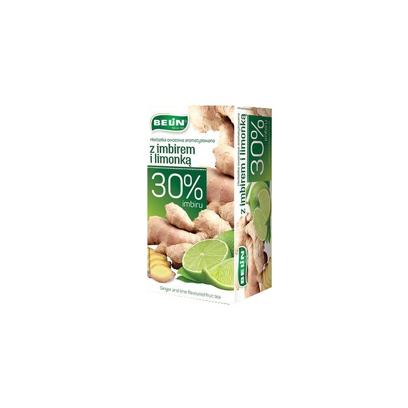 Belin herbata owocowa z imbirem i limonką 30% imbiru 20 t.