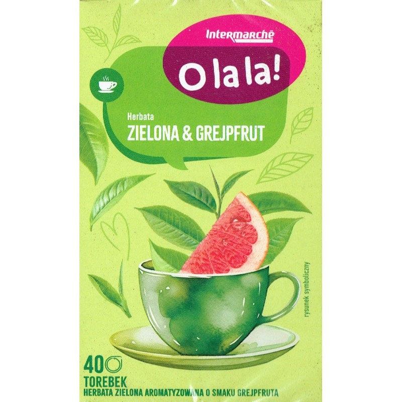 O la la! Herbata zielona grejpfrutowa 40 t.
