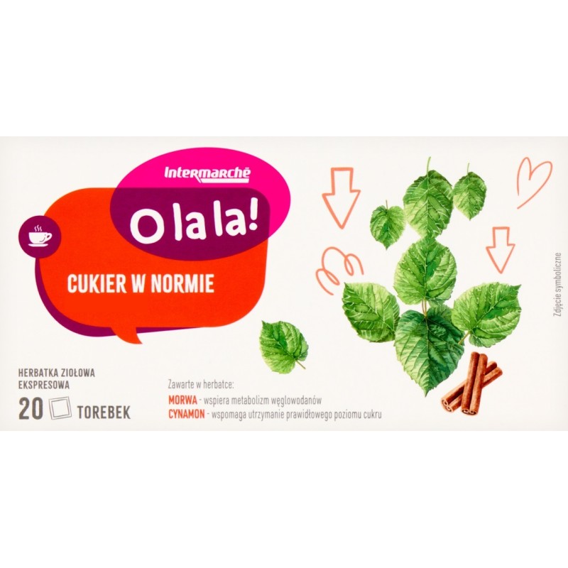 O la la! herbata ziołowa cukier w normie 20t.