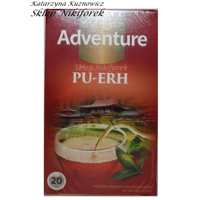 Adventure herbata czerwona Pu-erh ze skórką cytryny chińska 20 t.