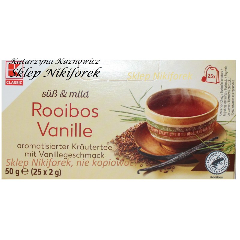Kaufland herbata rooibos waniliowa 25 t.