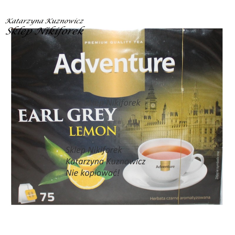 Adventure herbata czarna earl grey lemon cytrynowa 75t.