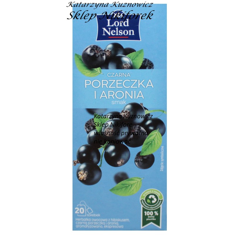 Lord Nelson herbata owocowa czarna porzeczka i aronia 20 t.