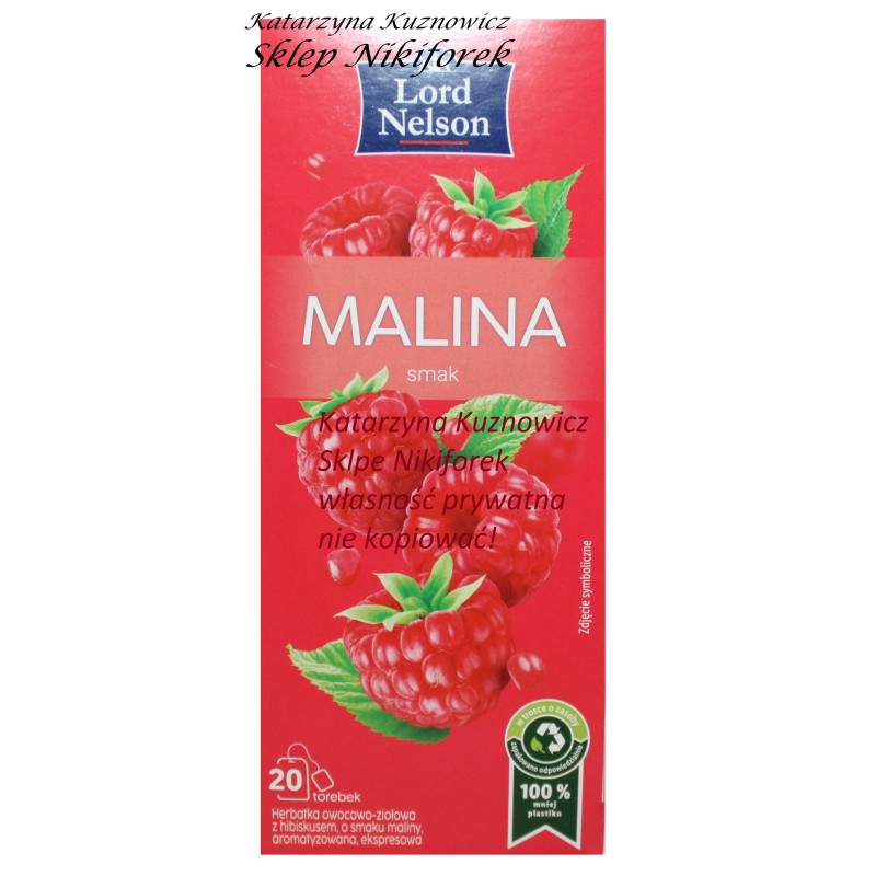 Lord Nelson herbata owocowa malina 20t.