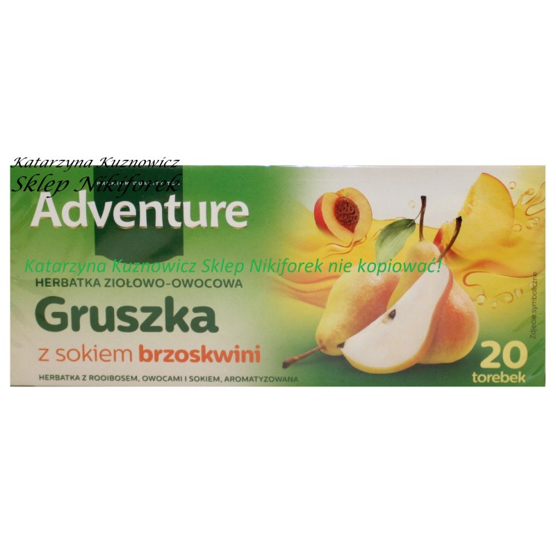 Adventure herbata owocowa gruszka z sokiem z brzoskwini 20t.