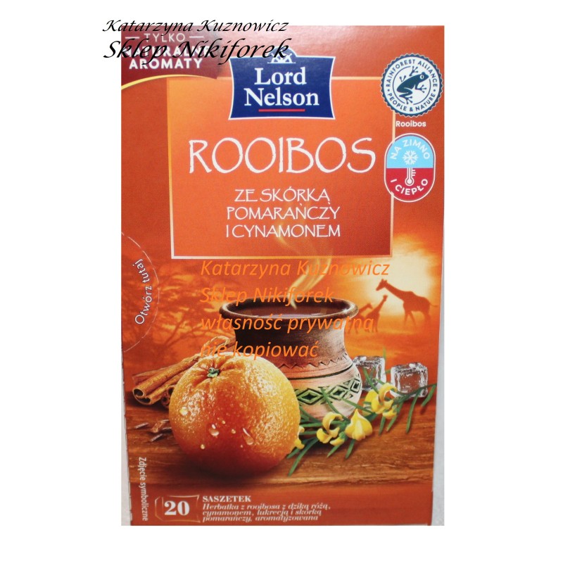 Lord Nelson herbata rooibos pomarańcza i cynamon 20 t.