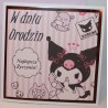 Kartka na urodziny dla dzieci Kuromi z bajki My Melody błyszcząca ramka