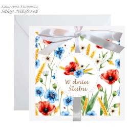 Kartka na ślub biała w...