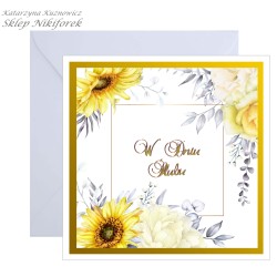 Kartka na ślub biała w...