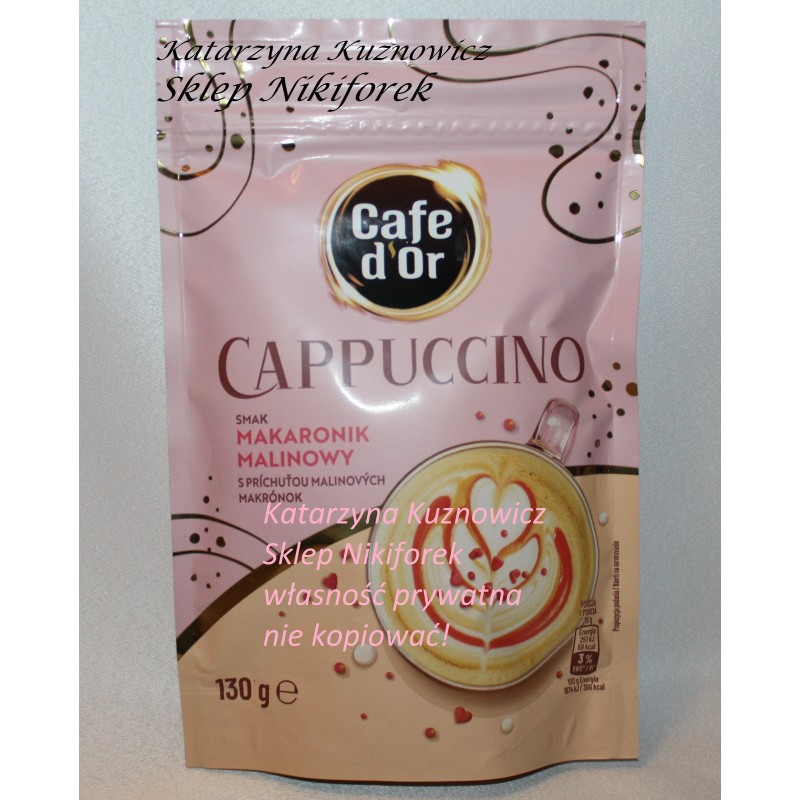 Cafe d'Or kawa cappuccino o smaku malinowy makaronik 130 g
