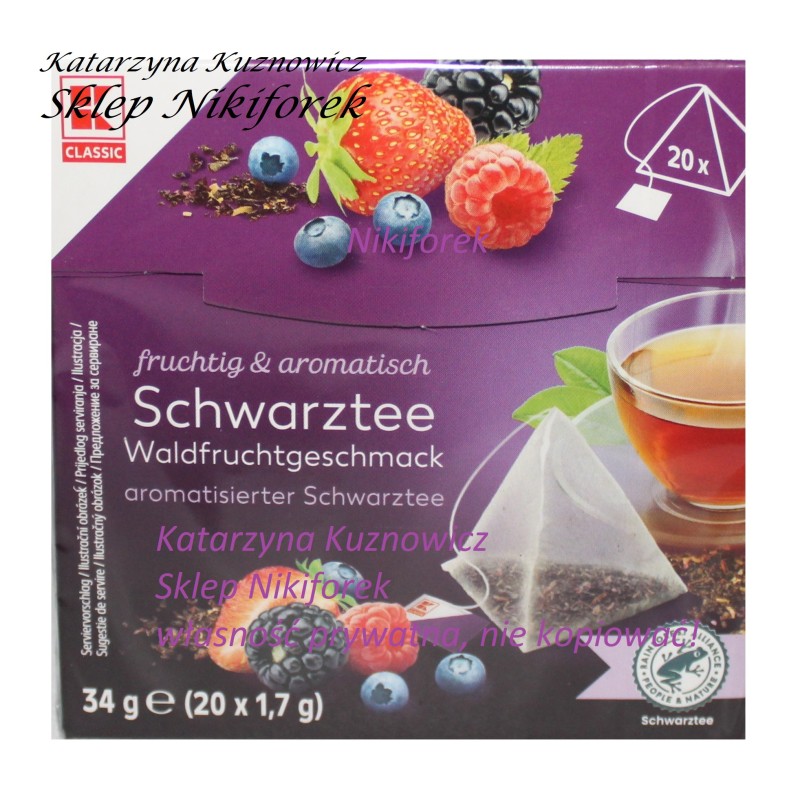 Kaufland herbata czarna owoce leśne K-classic 20 t.