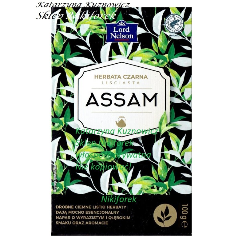 Lord Nelson herbata czarna liściasta indyjska Assam 100g