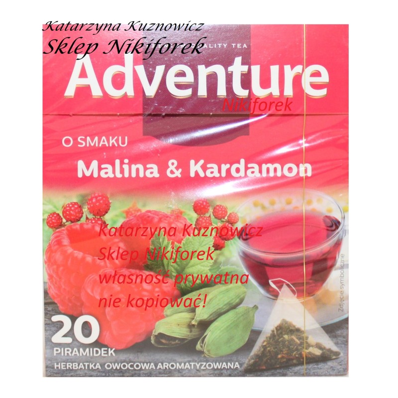 Adventure herbata owocowa malina & kardamon 20t.