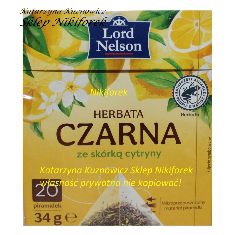 Lord Nelson herbata czarna ze skórką cytryny 20t.
