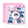Kartka na urodziny dla dzieci Lilo i Stitch Sticz różowa