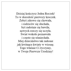 Kartka na urodziny roczek dla dziewczynki różowa miś tort