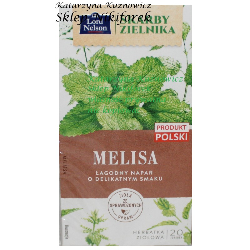 Lord Nelson herbata ziołowa skarby zielnika melisa 20t.