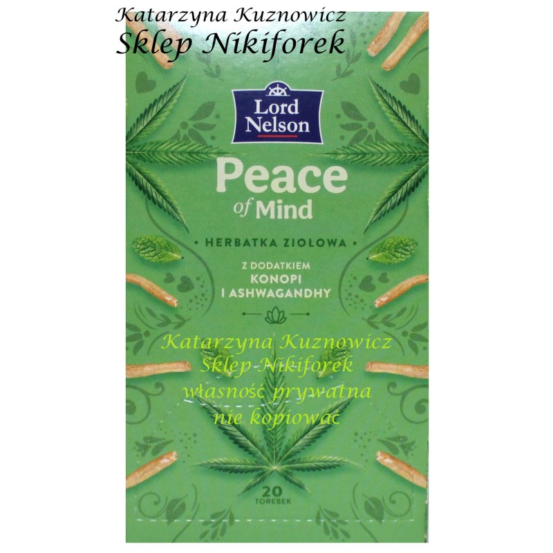Lord Nelson herbata ziołowa Peace of mind konopie i ashwaghanda 20t.