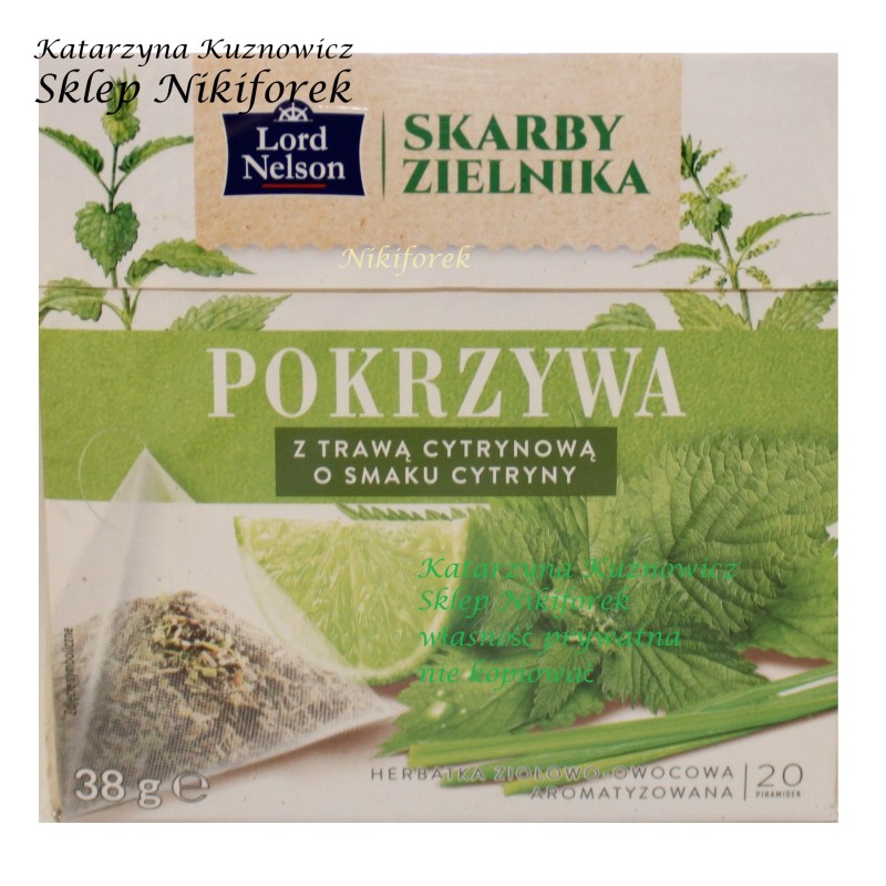 Lord Nelson herbata ziołowa skarby zielnika pokrzywa trawa cytrynowa cytryna 20t.