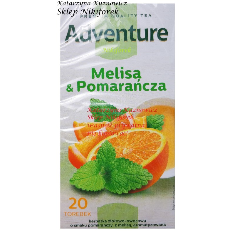 Adventure herbata ziołowa melisa z pomarańczą 20t.