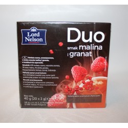 Herbata czarna Lord Nelson Duo malina i granat 20t.