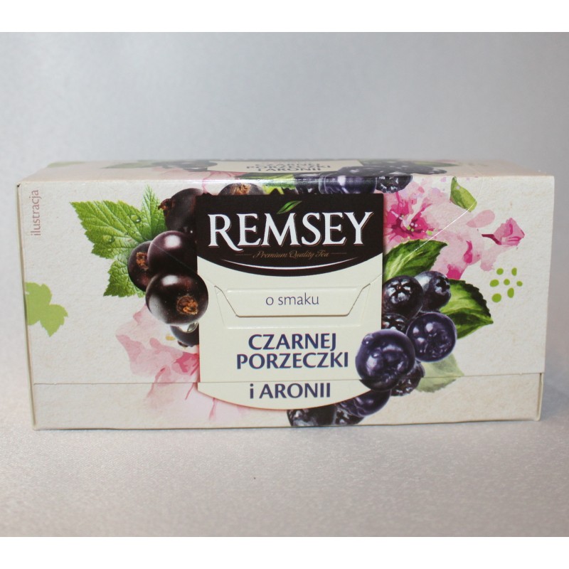 Herbata owocowa Remsey czarna porzeczka i aronia 20t.