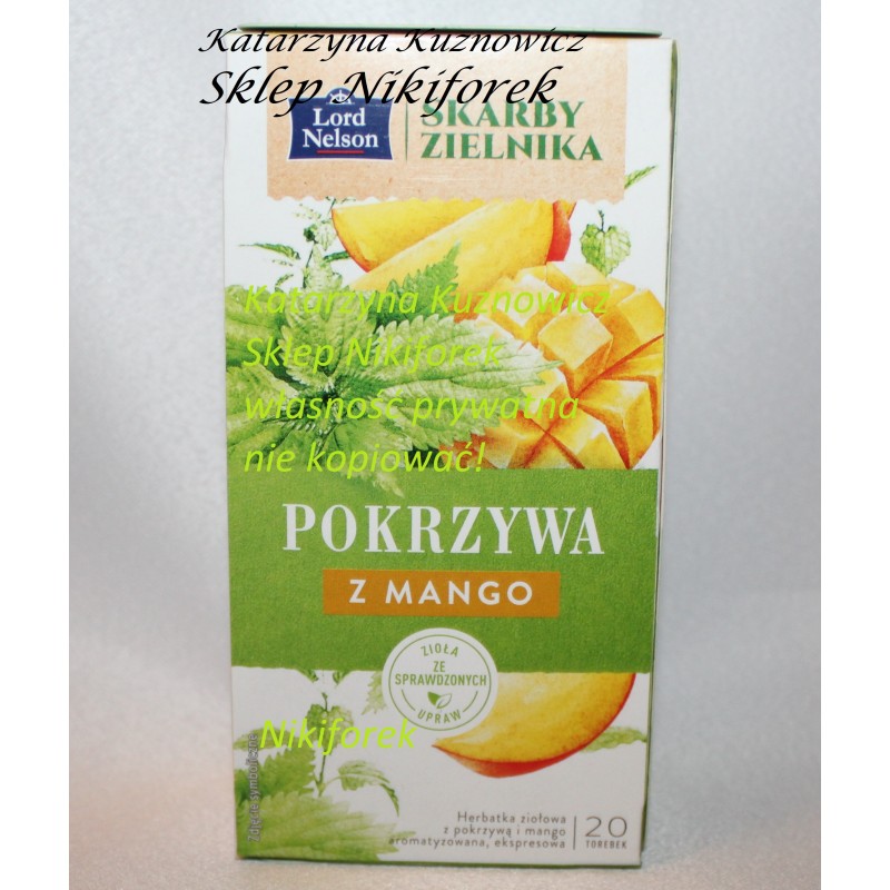 Lord Nelson herbata ziołowa skarby zielnika pokrzywa z mango 20t.