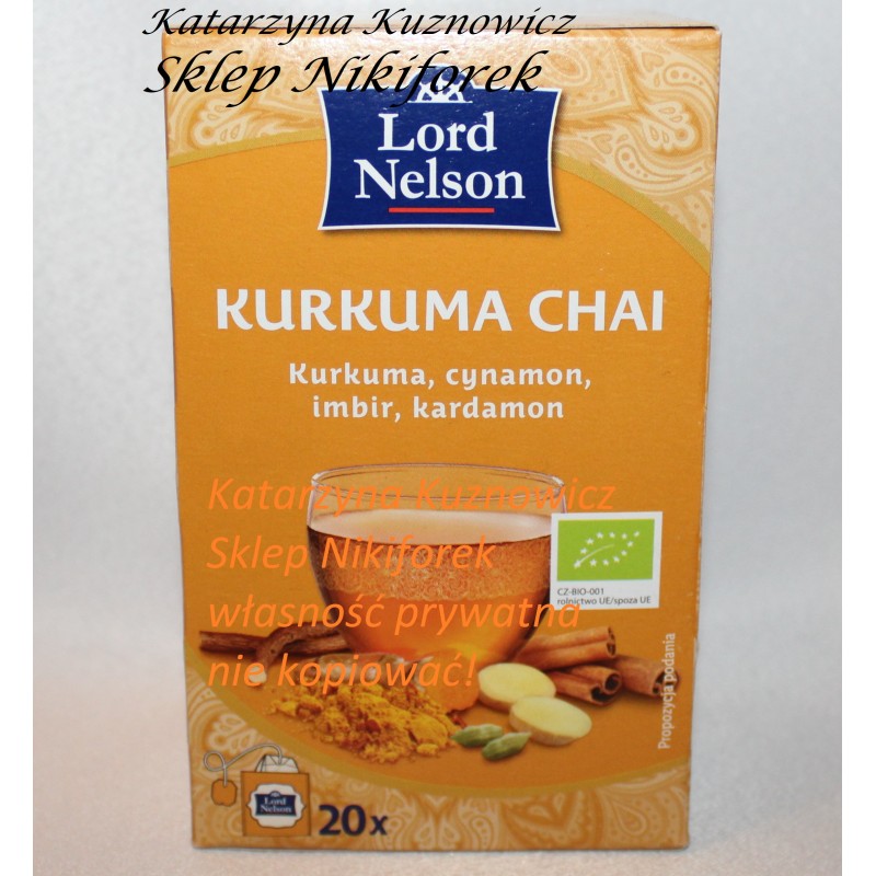 Lord Nelson herbata chai kurkuma 20t.