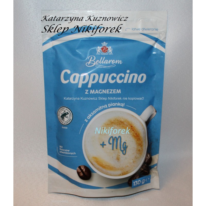 Bellarom kawa cappuccino z magnezem z aksamitną pianką 130g