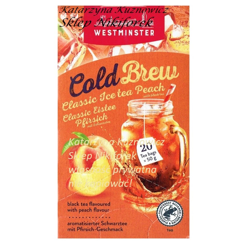Westminster herbata na zimno cold brew czarna brzoskwiniowa 20 t.