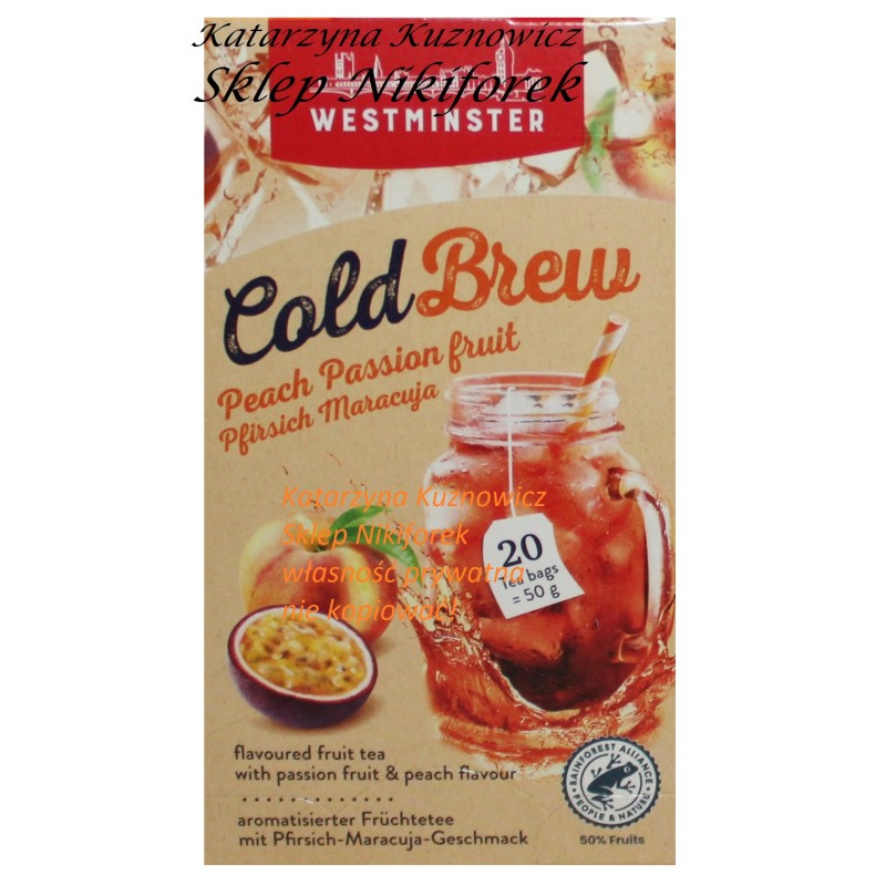 Westminster herbata na zimno cold brew owocowa brzoskwinia marakuja 20 t.