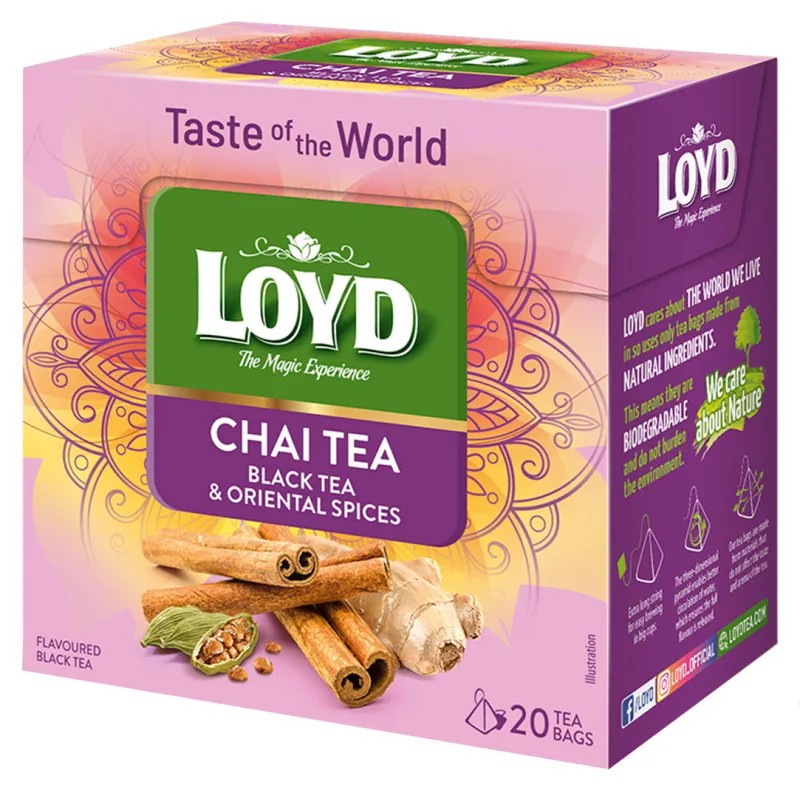 Loyd Chai Tea herbata z przyprawami cynamon imbir kardamon 20t.