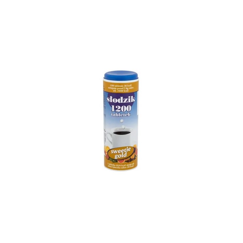 Sweetie Gold słodzik w tabletkach 1200 tabletek 0 kalorii 72g