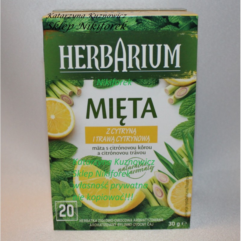 Herbarium herbata ziołowa mięta z cytryną i trawą cytrynową 20t.