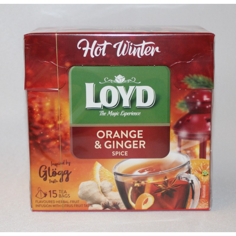 Herbata zimowa Loyd Hot Winter pomarańcza z imbirem - Glogg brendy