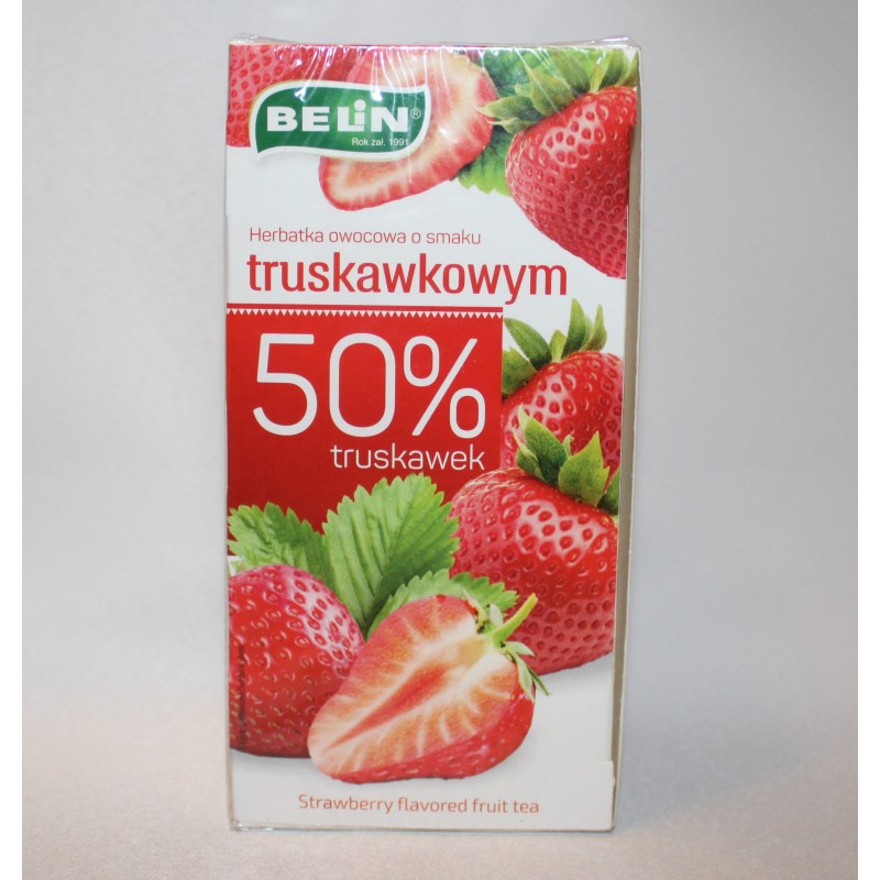 Belin Herbata owocowa truskawkowa 50% truskawek 20 t.