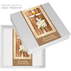 Kartka w pudełku na Komunię...