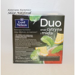 Herbata czarna Lord Nelson Duo cytryna i mięta 20t.