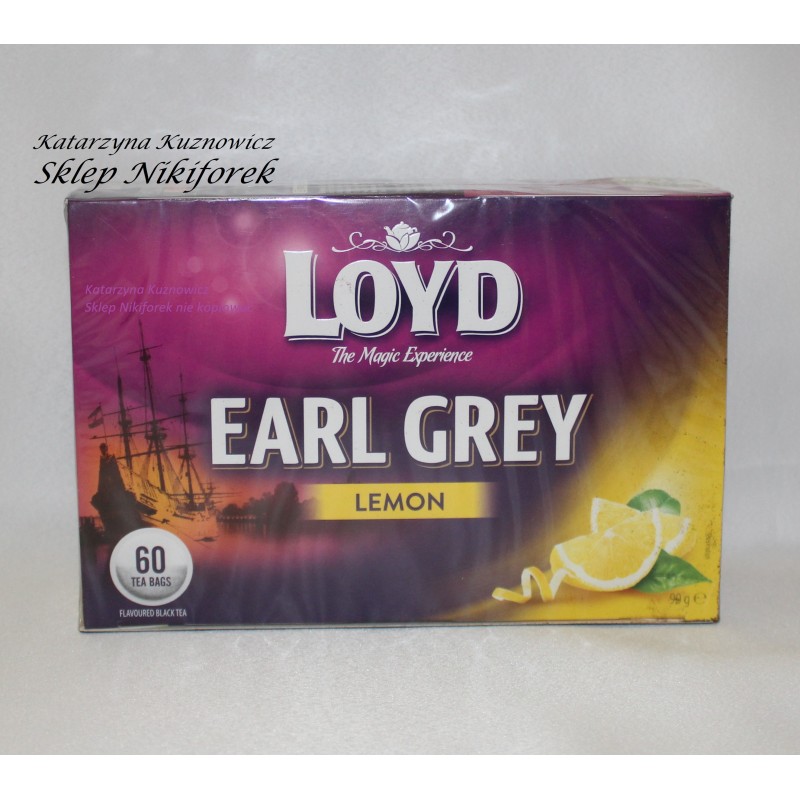 Loyd herbata earl grey lemon cytrynowa 60 torebek