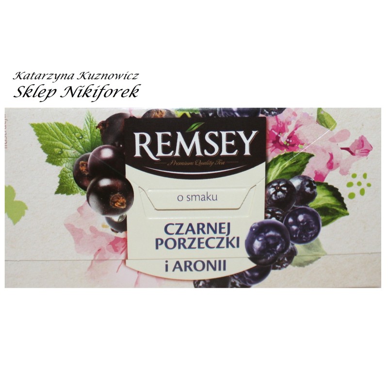 Herbata owocowa Remsey czarna porzeczka i aronia 20t.