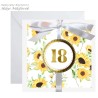Kartka na 18 urodziny osiemnastkę w żółte kwiaty słoneczniki