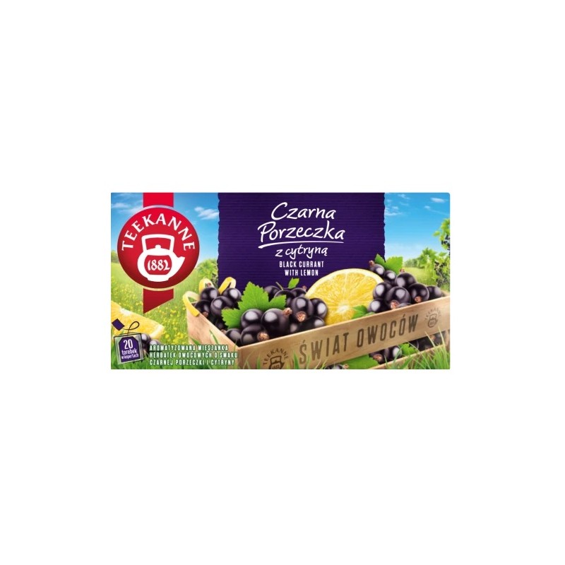 Herbata owocowa Teekanne czarna porzeczka z cytryną 20t.