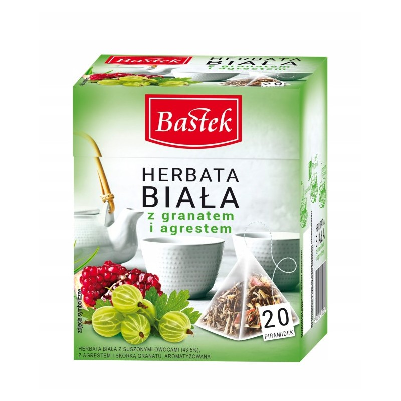 Herbata biała Bastek z granatem i agrestem 20t.