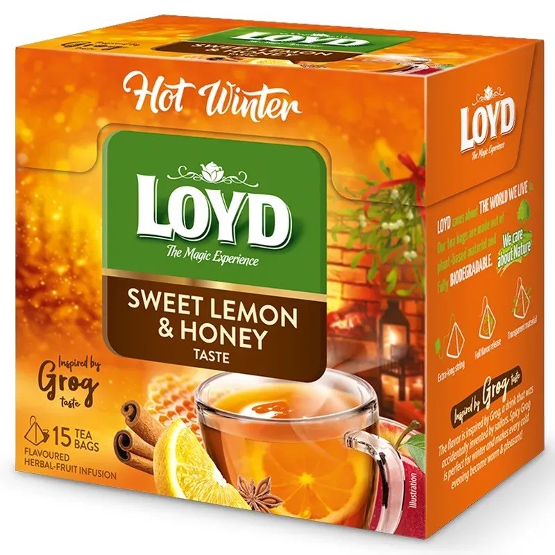 Herbata zimowa Loyd Hot Winter słodka cytryna i miód - Grog rum