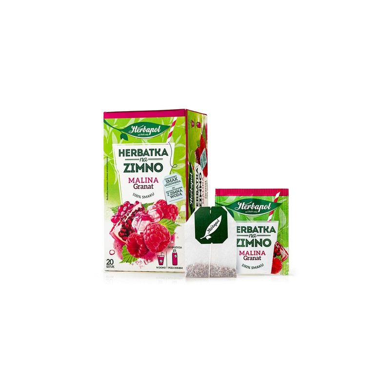 Herbata na zimno Herbapol malina i granat 20t.