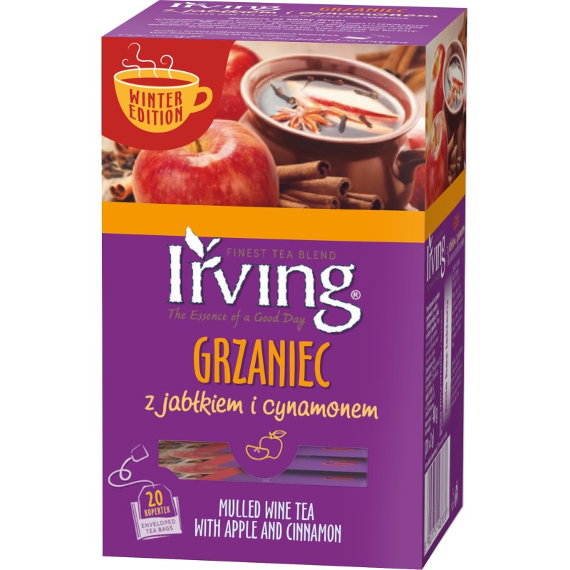 Herbata zimowa Irving grzaniec herbaciany z jabłkiem i cynamonem 20t.
